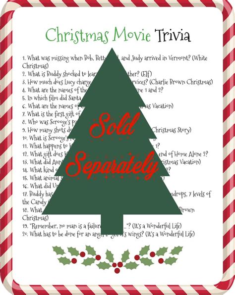 Printable White Christmas Movie Trivia Christmas Party Game | Etsy