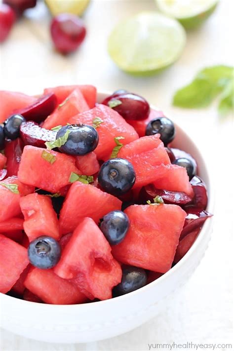 Watermelon Fruit Salad - Yummy Healthy Easy
