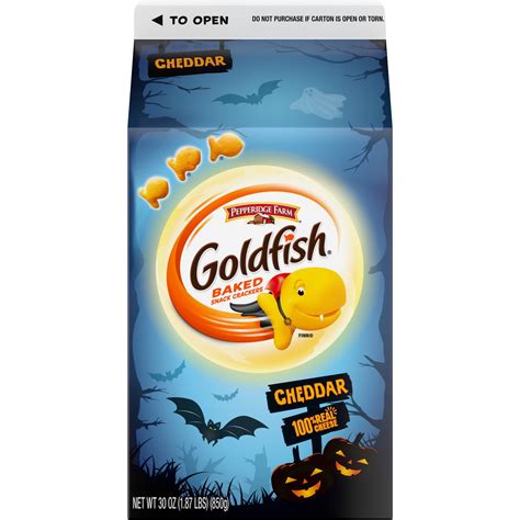 Goldfish Cheddar Crackers, Snack Crackers, Halloween Edition, 30 oz carton - Walmart.com