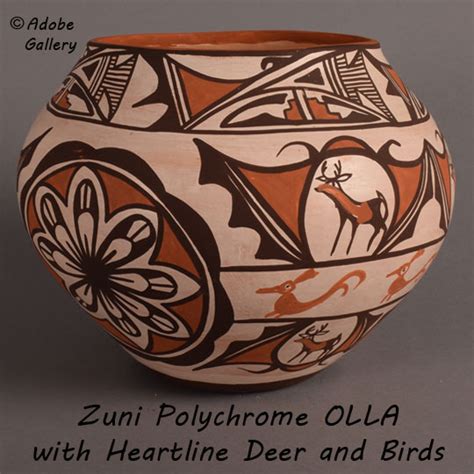 Modern Southwest Indian Zuni Pueblo Pottery C4711E - Adobe Gallery ...