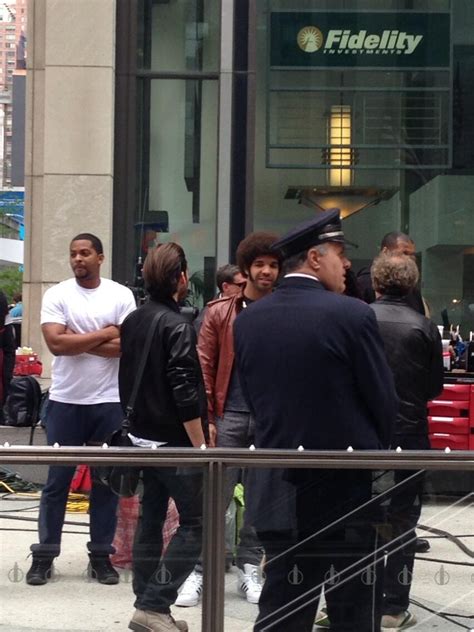 PHOTOS: Drake Wears Afro On 'Anchorman 2' Set