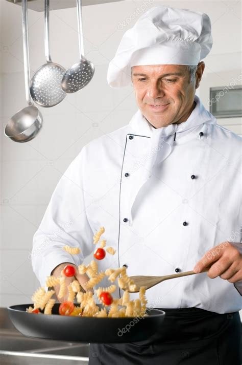 Chef cooking pasta — Stock Photo © ridofranz #12768806