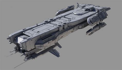199$ 3D model 'Battlecruiser Class A' by robotize. The best artist in science fiction style (sci ...