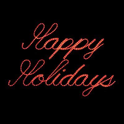 LED Happy Holidays Lighted Holiday Sign | Frontgate