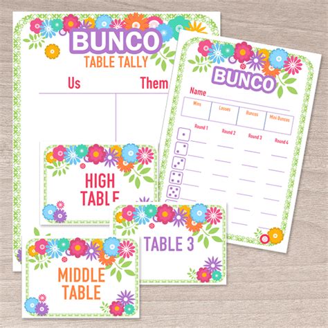 Bunco Rules Printable