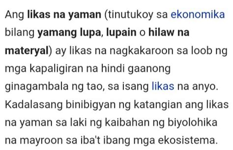 Ano Ang Kahulugan Ng Likas Na Yaman Ng Bansa - lamang napaka