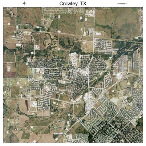 Aerial Photography Map of Crowley, TX Texas