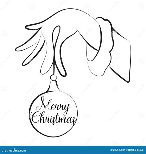 Grinch Outline With MERRY GRINCHMAS Lettering, Grinch Smile, Silhouette Vector Illustration ...