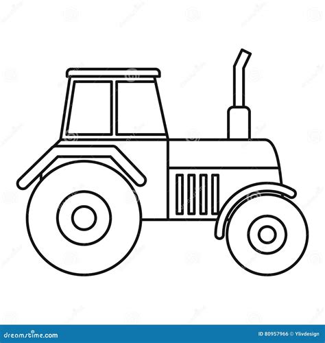 Tractor Outline Clipart