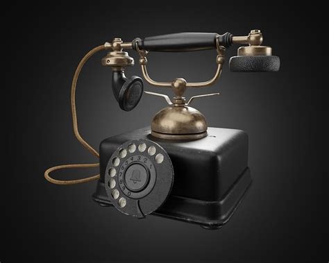 Vintage old rotary telephone 3D model | CGTrader