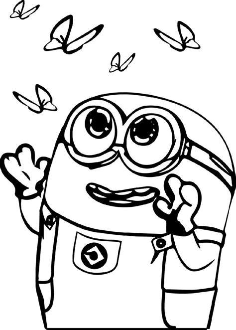 Bob The Minion Coloring Pages Coloring Pages