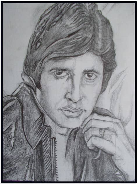 Pencil Sketches | Face Scratches | Art Gallery | Art & Paintings: Amitabh Bachchan