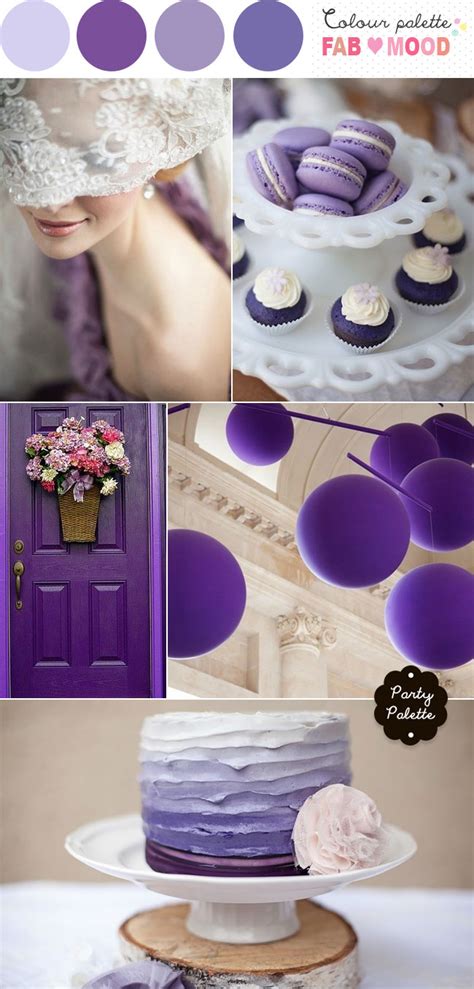 Purple wedding color palette, Shades of Purple Wedding Party