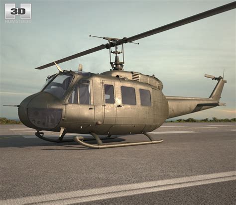 Bell UH-1 Iroquois 3D model - Aircraft on Hum3D