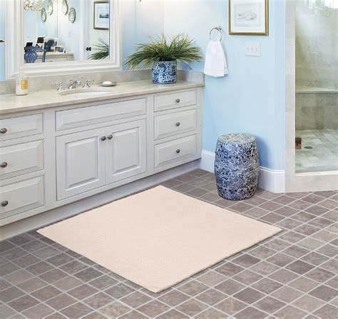 Garland Rug Queen Cotton Square Washable Bath Rug Natural, 36"x36 ...