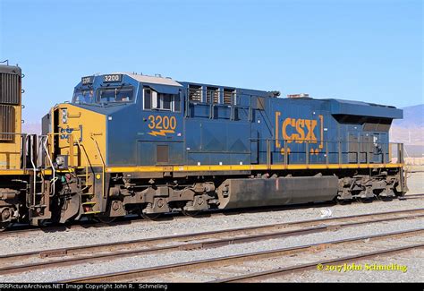 CSX ES44AC #3200 is a long way from home rails here at Mojave, CA. 11/14/2017