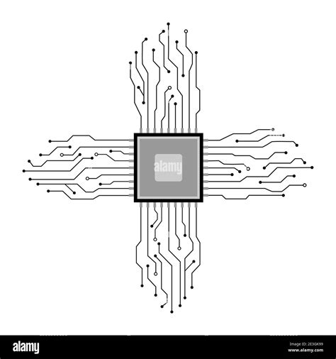 circuit board cpu. Vector circuit board pattern for background ...