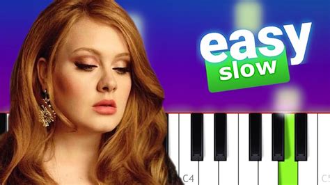 Adele - Someone Like You (100% EASY SLOW PIANO TUTORIAL) Someone Like You Piano, Piano Tutorial ...