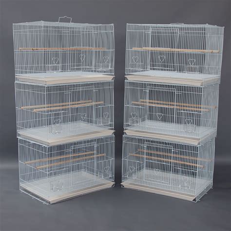 6x Canary Finch Breeding Bird Cage 60x41x41cm