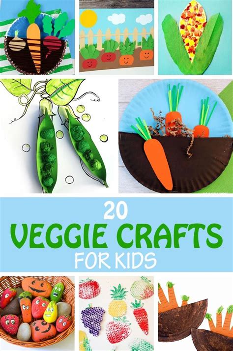 20 Veggie Crafts For Preschoolers And Older Kids - Non-Toy Gifts | Vegetable crafts, Preschool ...