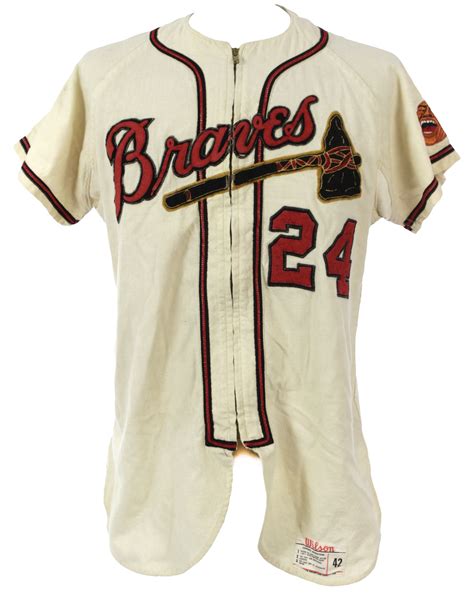 Lot Detail - 1959 Jim Pisoni Milwaukee Braves Game Worn Home Uniform w/ Stirrups (MEARS LOA)