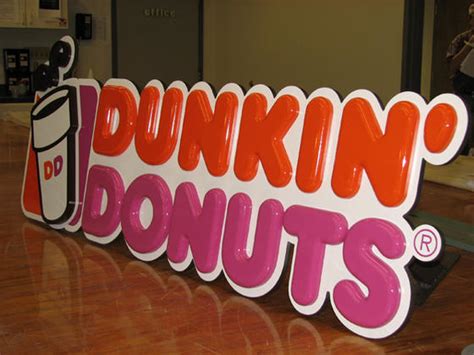 Dunkin' Donuts Wall Sign, 3D Logo Signs, Northborough, MA