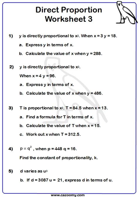 Direct Variation Worksheet With Answers – Kidsworksheetfun