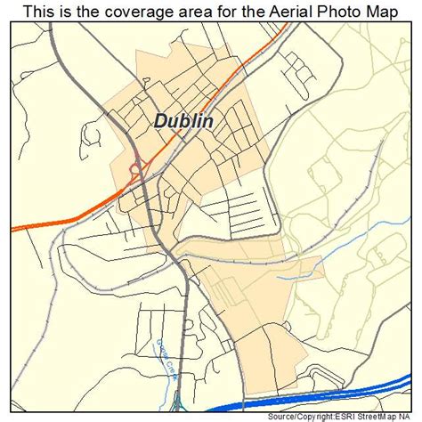 Aerial Photography Map of Dublin, VA Virginia