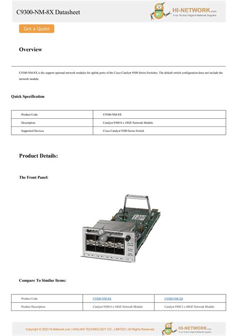 cisco-c9300-nm-8x-datasheet by Hi-Network - Issuu