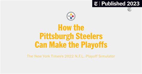 How the Pittsburgh Steelers Can Make the Playoffs: Through Week 18 ...