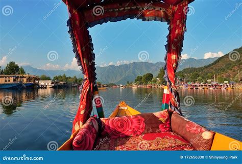 Beautiful View of Shikara Boat Ride on Dal Lake with Houseboats and ...