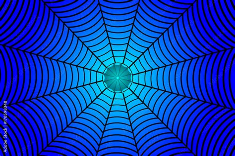 Black spider web on blue background - vector pattern Stock Vector ...