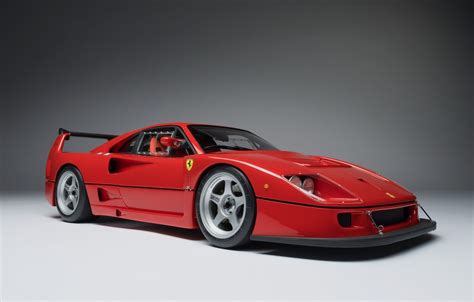 Wallpaper Red, Ferrari F40, Model images for desktop, section макро ...