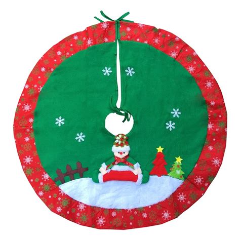 New 3D Snowman Christmas tree skirt embroidered snowflake tree skirt ...