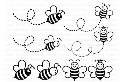 Free Bee Cartoon Svg - Free Happy SVG Cut Files Your Desigen Projects