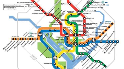 Washington DC Metro Green Line Map With Operating Hours