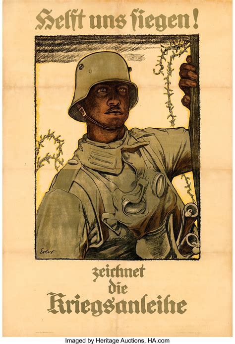 World War I Propaganda (1917). German Poster (37.5" X 55") "Help Us | Lot #86355 | Heritage Auctions