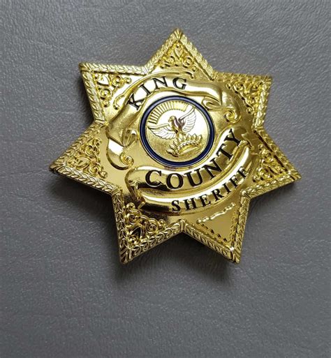 Sheriff Badge Gold "King County" police - Hangar 19 Prop Rentals