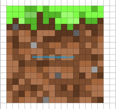 Minecraft Pixel Art Templates: Dirt block | Minecraft pixel art, Pixel ...