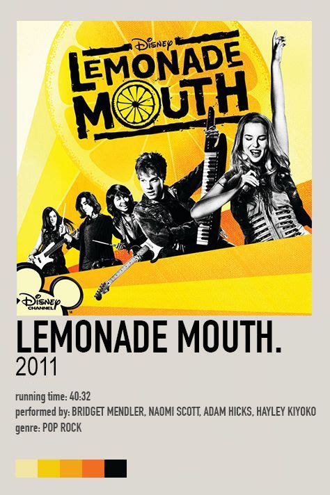 Lemonade Mouth Album Poster | Lemonade mouth, Cool album covers, Music ...