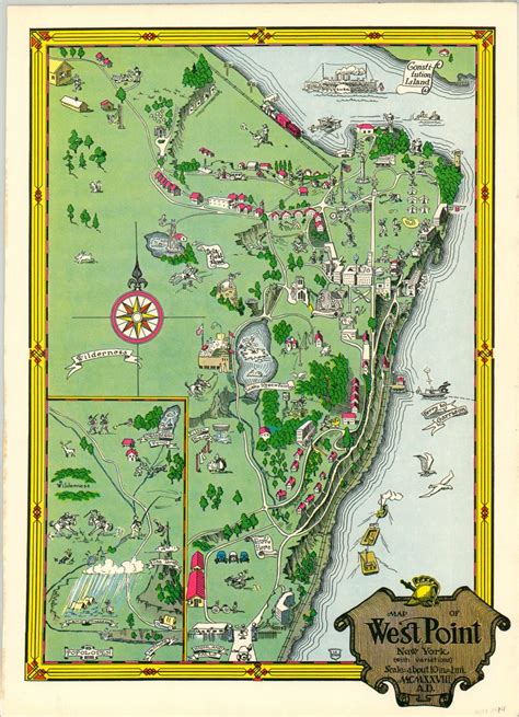 Map of West Point New York (with variations) | Curtis Wright Maps