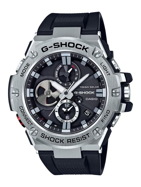 Buy Casio Men's 'G-Steel by G-Shock' Quartz Solar Bluetooth Connected Resin Strap Dress Watch ...