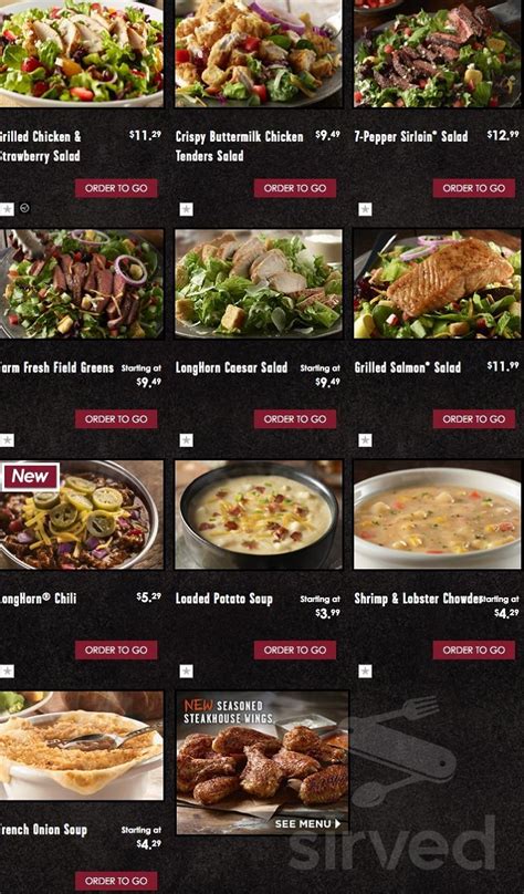 Longhorn Steakhouse Menu Prices 2024: Lunch + Dinner