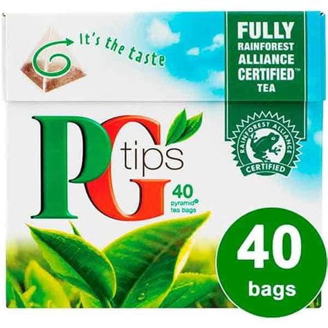 PG Tips 40 Pyramid Tea Bags 116g (6 Packs) - Rainford Online Trading