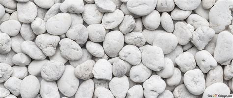 Background of white pebbles 4K wallpaper download