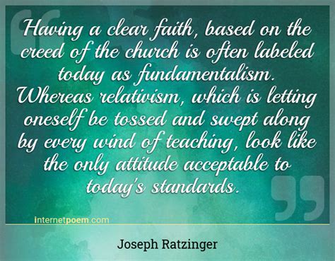 Having a clear faith, based on the creed of the churc... #1