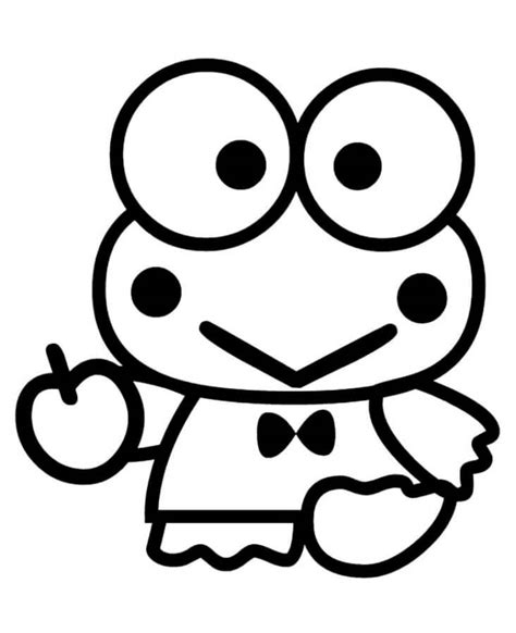 Keroppi Loves Juicy Apples coloring page - Download, Print or Color Online for Free