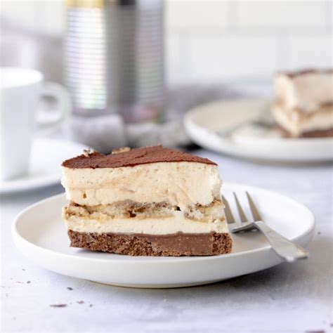 No Bake Tiramisu Cheesecake - Crumbs and Corkscrews