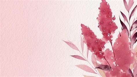 Premium Photo | Watercolor flowers with a pink background