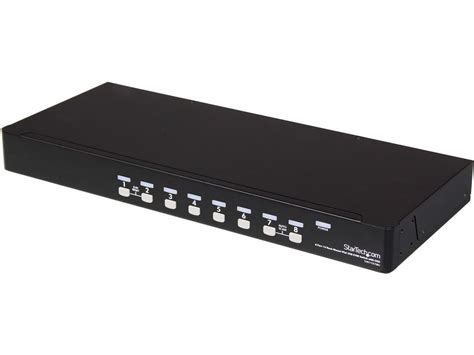 StarTech.com SV831DUSBUK 8 Port 1U Rackmount USB KVM Switch Kit with OSD and Cables - Rack mount ...